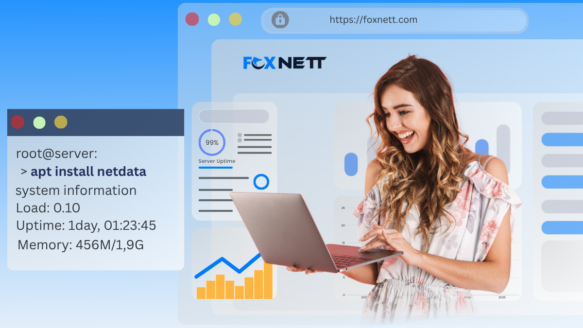 How to install netdata on ubuntu 24 server by foxnett